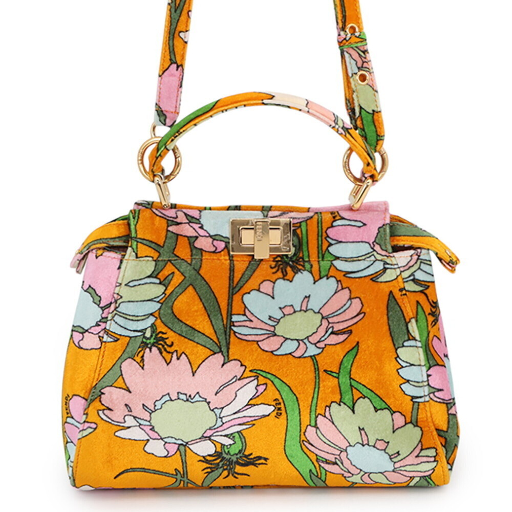 Fendi Peekaboo Iconic Mini Velour Handbag 8BN244 FENDI 2-way - Picture 1 of 16